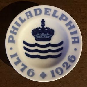 Royal Copenhagen Memorial Plate Philadelphia 1776-1926. 150th Anniversary!